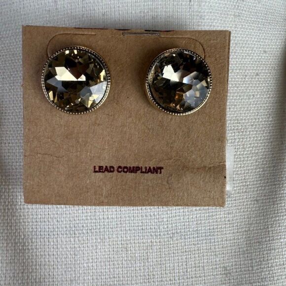 NWT Dragonfly Statement Necklace and Earrings Set Gold Tone Beads Crystals - Picture 4 of 12